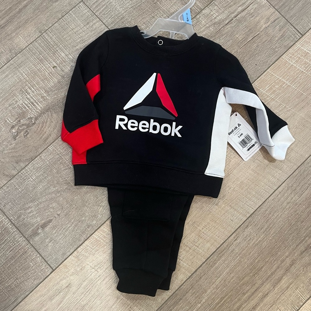 New! Reebok Black and Red Infant Tracksuit